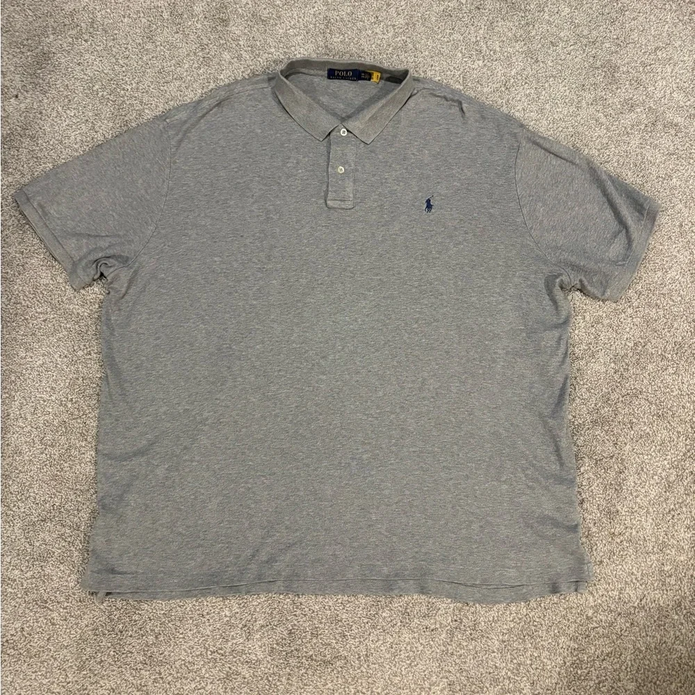 Ralph Lauren Classic Gray Cotton Polo Shirt